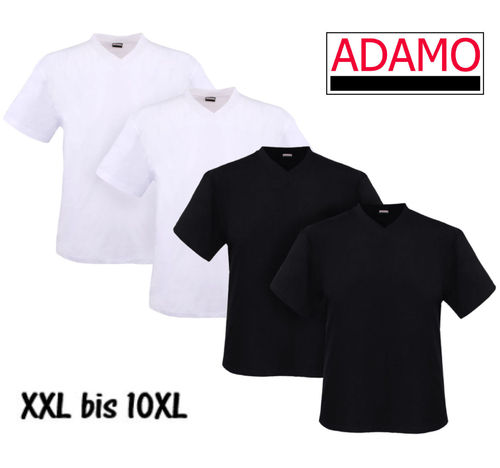 ADAMO Doppelpack T-Shirt Kurzarm V-Ausschnitt XXL bis 10XL "Maverick"